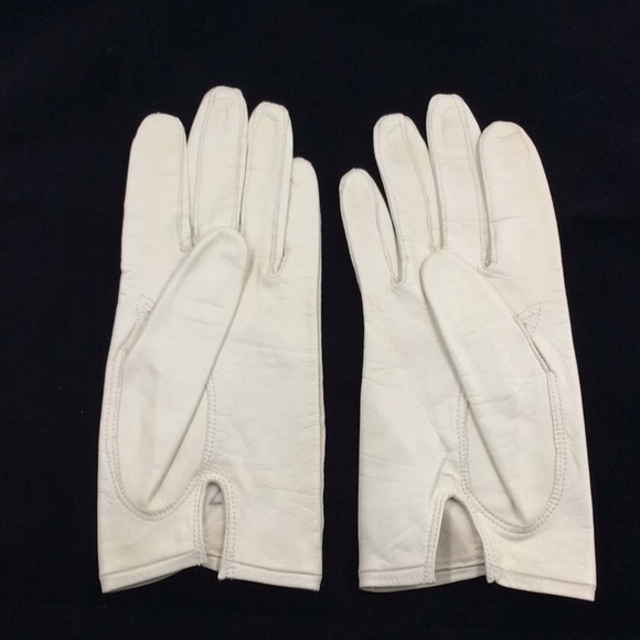 Vintage Kislav Glacé White leather Gloves - Picture 1 of 4